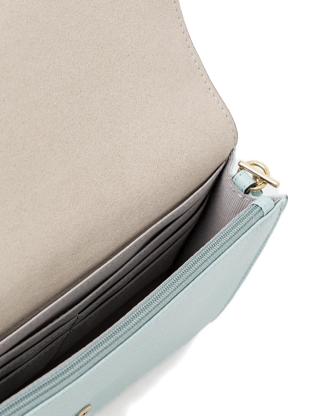 Furla Camelia flap-over crossbody clutch bag Blauw