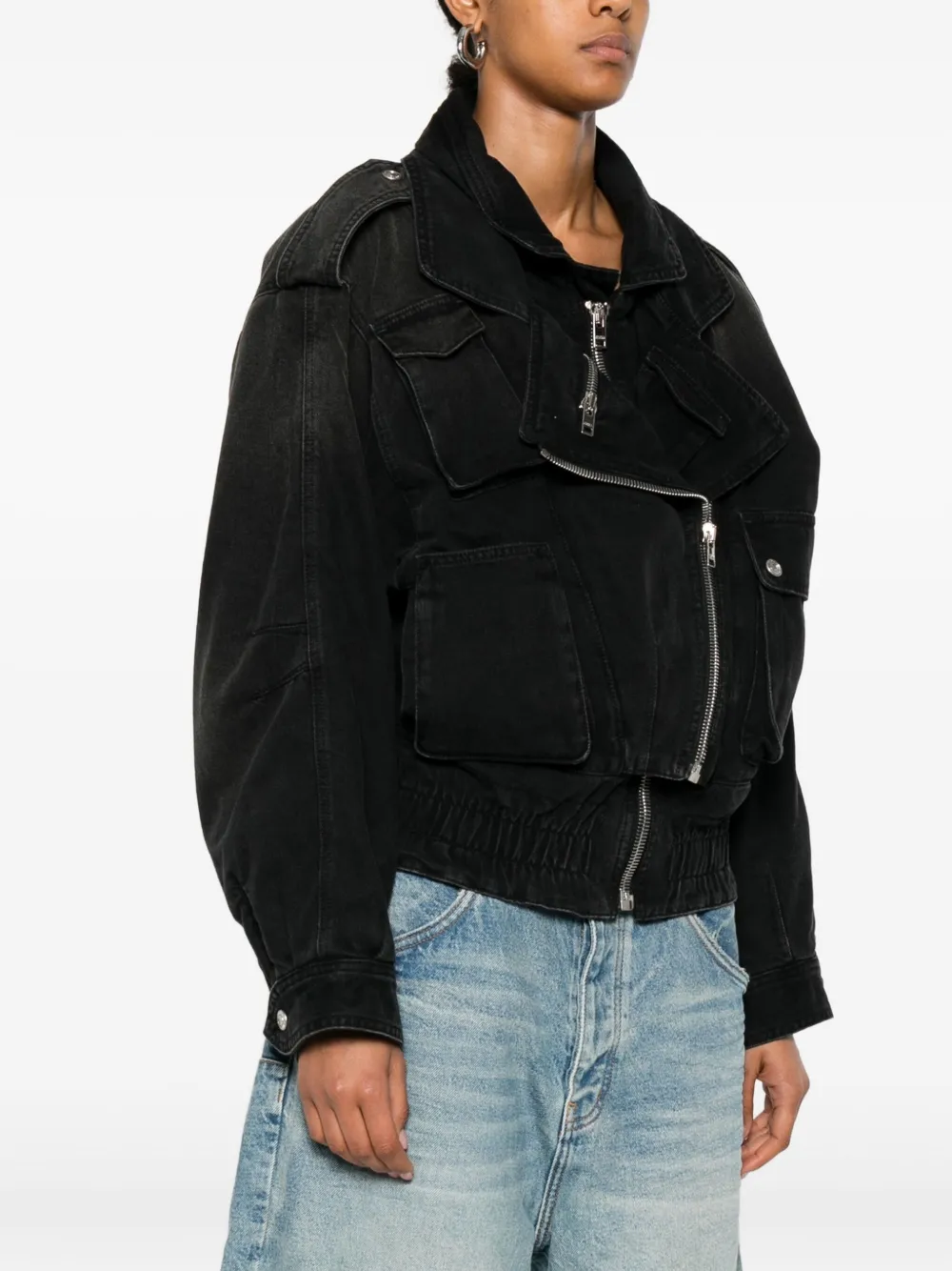 Isabel Marant Zip-fastening Bomber Jacket In Black