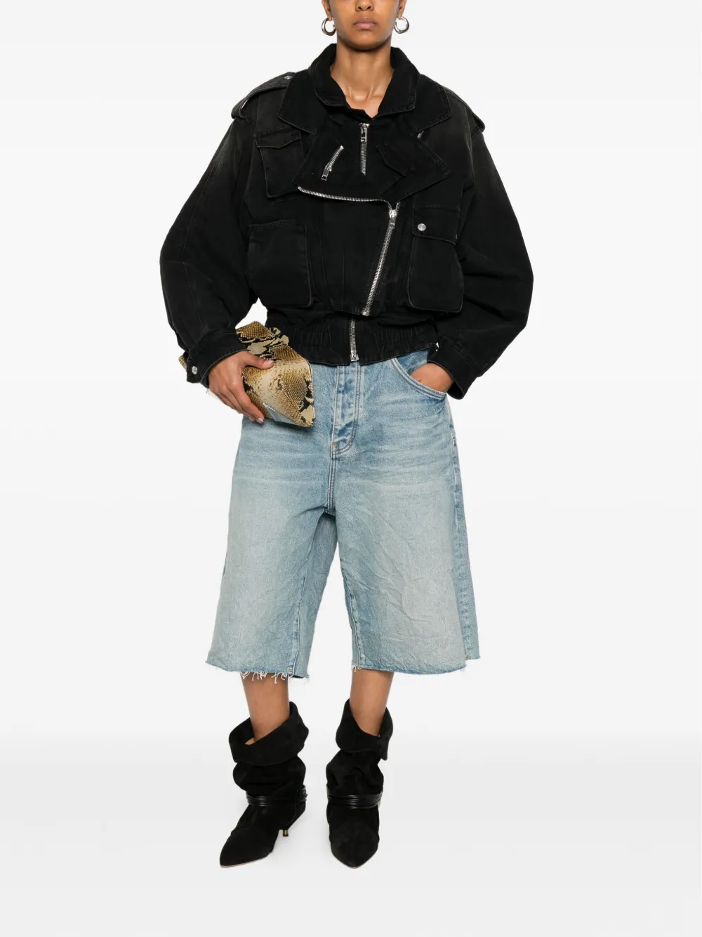 Isabel Marant Zip-fastening Bomber Jacket In Black