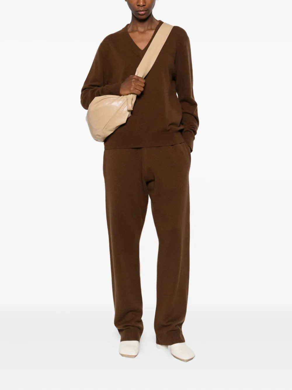 Entire Studios Ribbed Track Pants In Brown