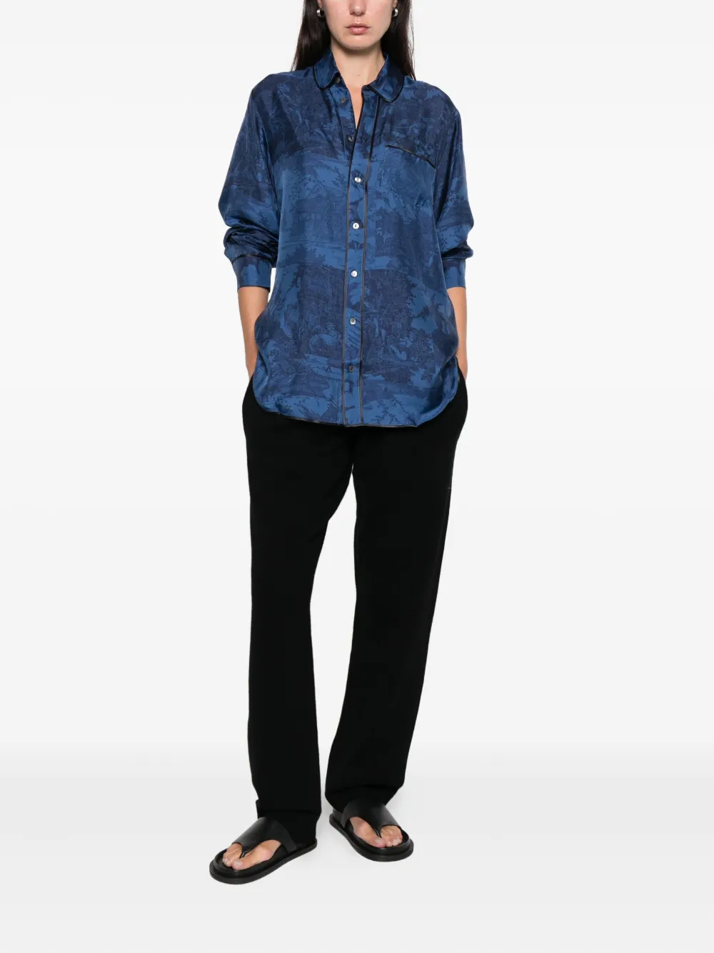 ENTIRE STUDIOS Geribbelde broek Zwart