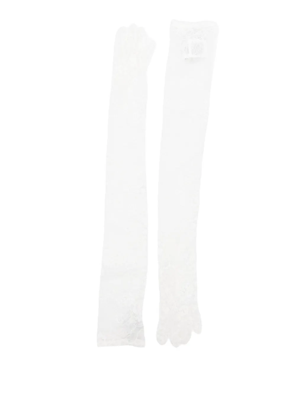 Giuseppe Di Morabito lace-floral gloves - Wit