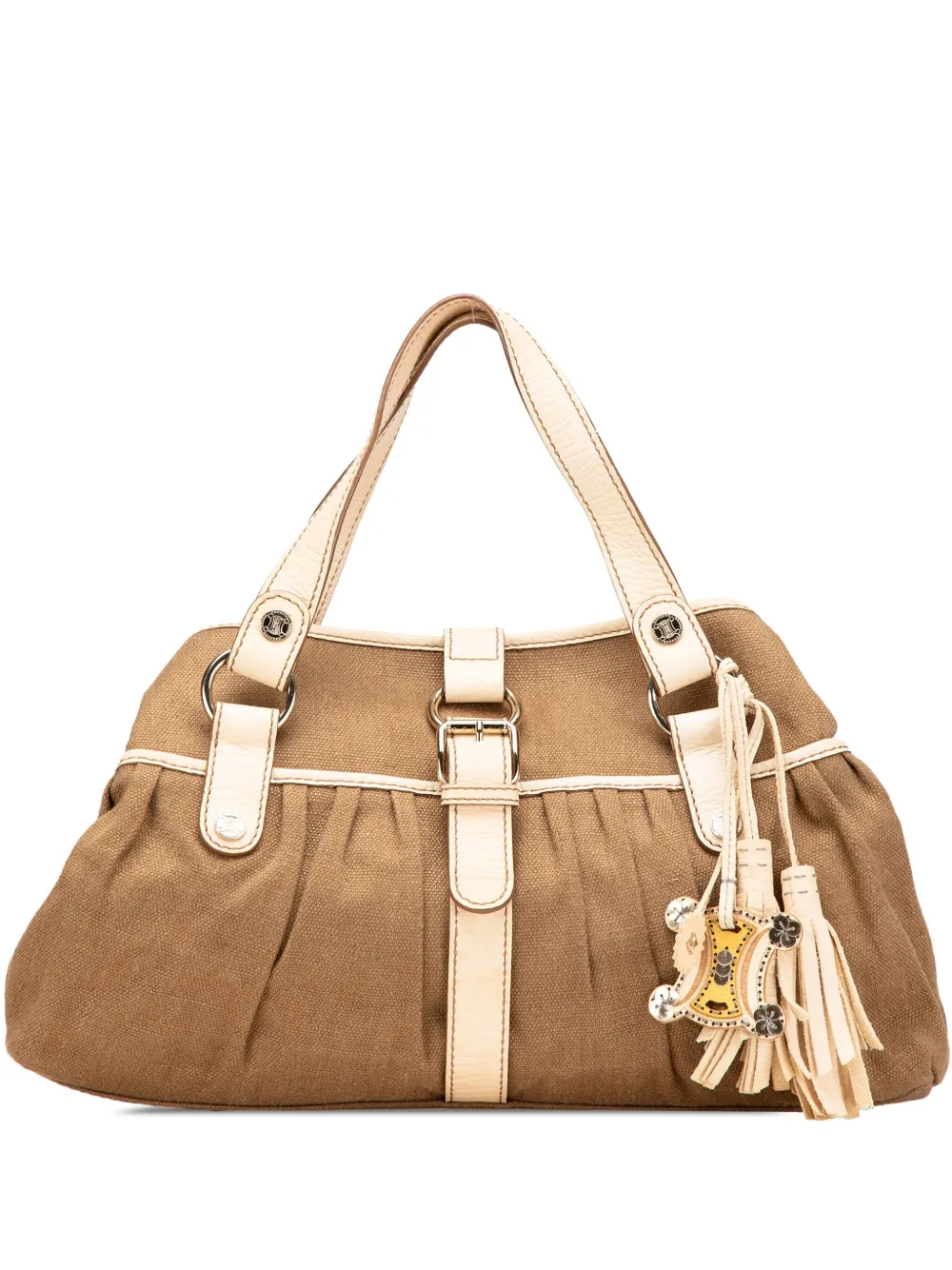 Céline Pre-Owned 2000-2012 Canvas Boogie Tassel tote bag - ブラウン Céline Pre-Owned 2000-2012 Canvas Boogie Tassel tote bag - ブラウン