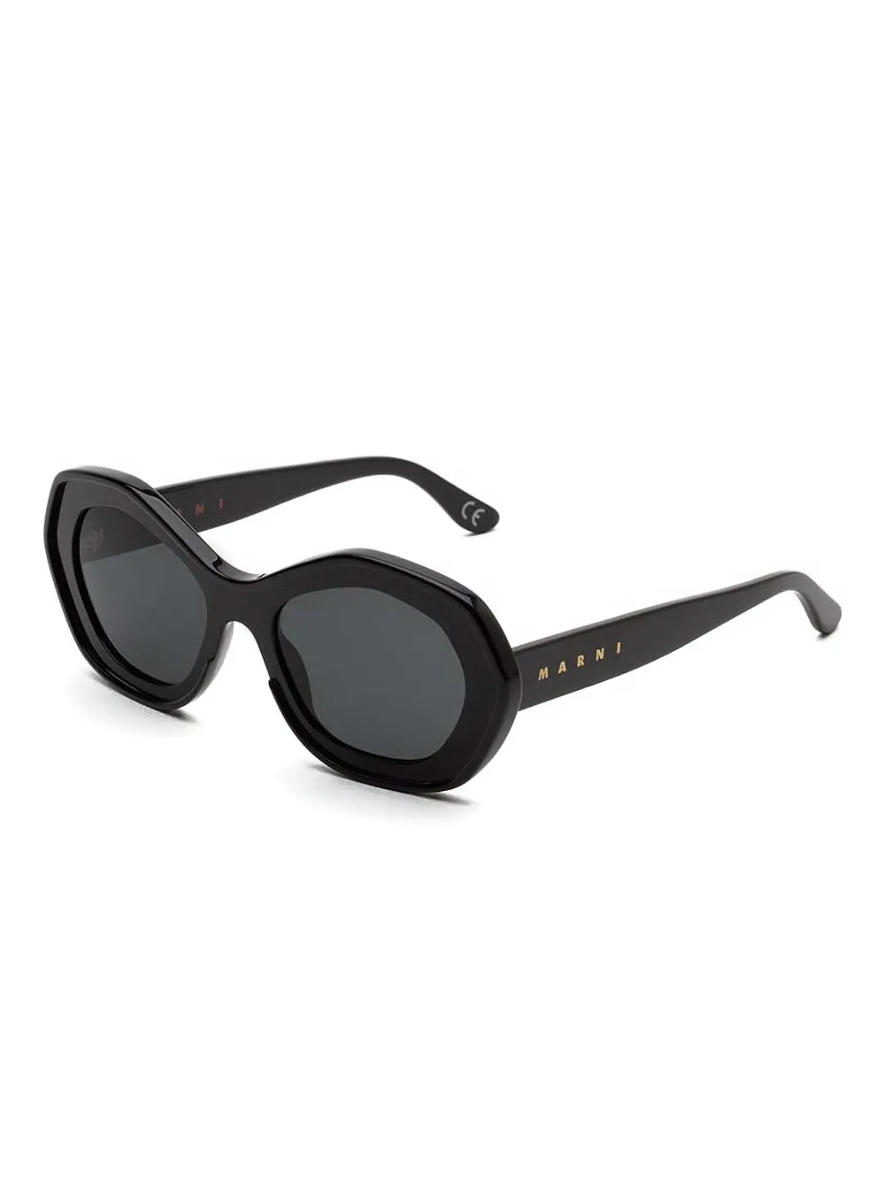 Marni Eyewear geometric-frame sunglasses - Zwart