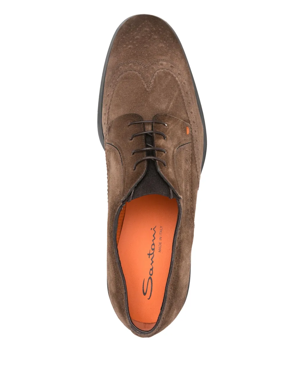 Santoni leather derby shoes Brown