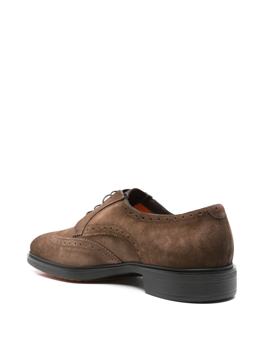 Santoni leather derby shoes Brown