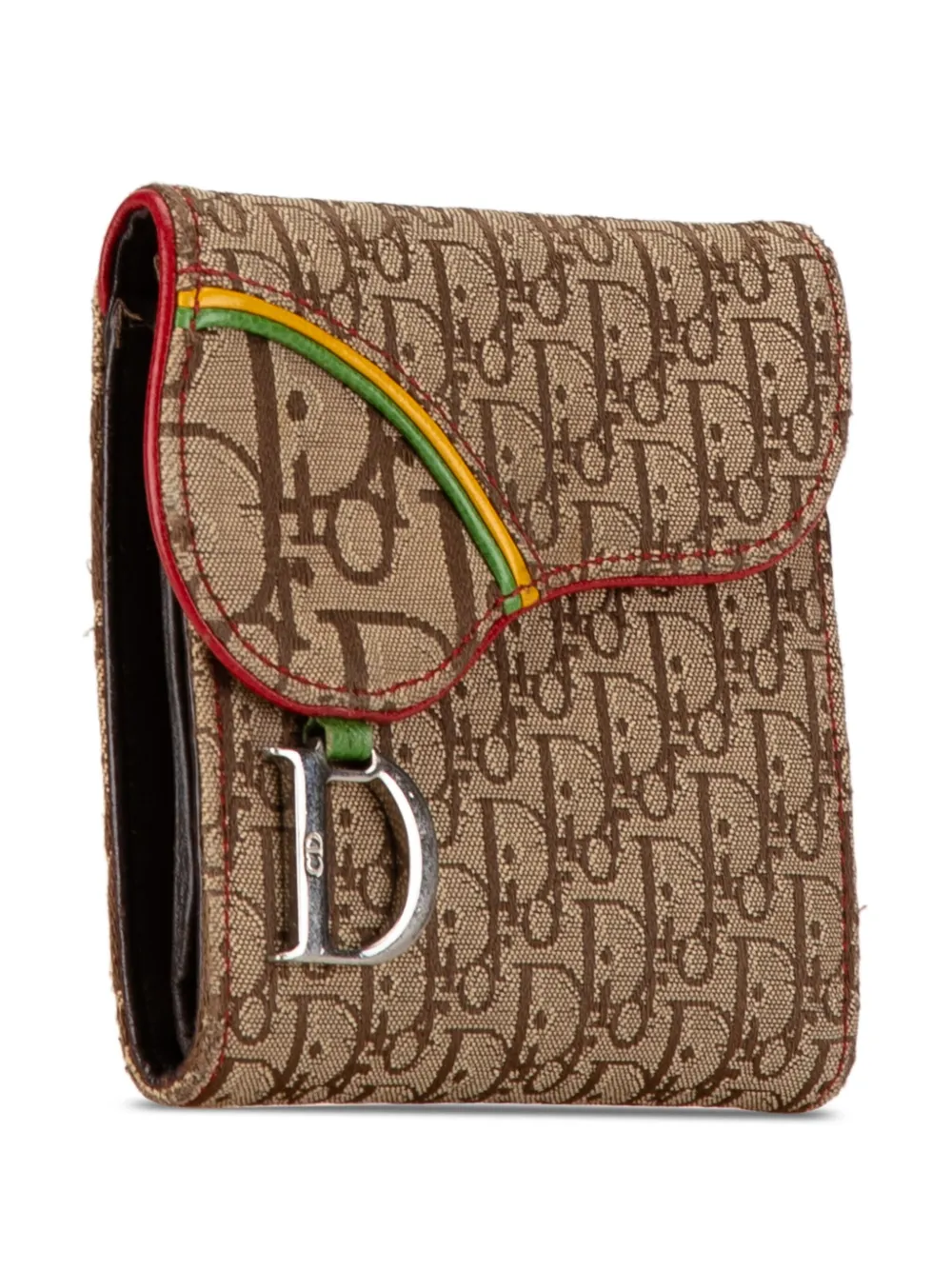 Christian Dior Pre-Owned 2004 Oblique Rasta Saddle Compact Wallet small wallets | Image 2