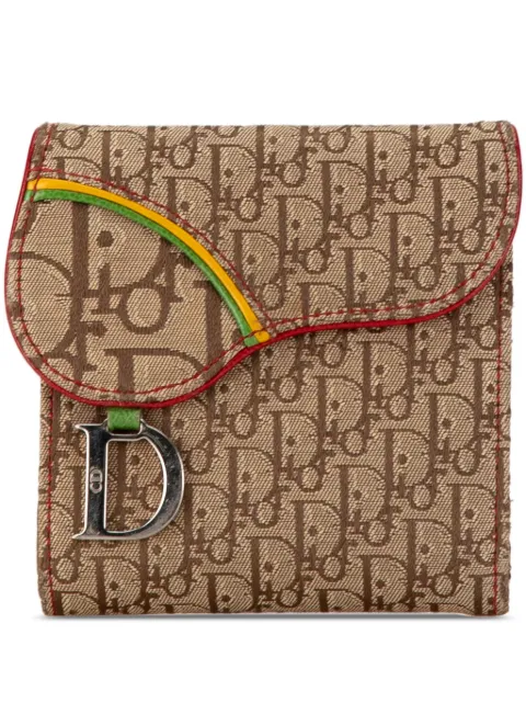 Christian Dior Pre-Owned 2004 Oblique Rasta Saddle Compact Wallet small wallets