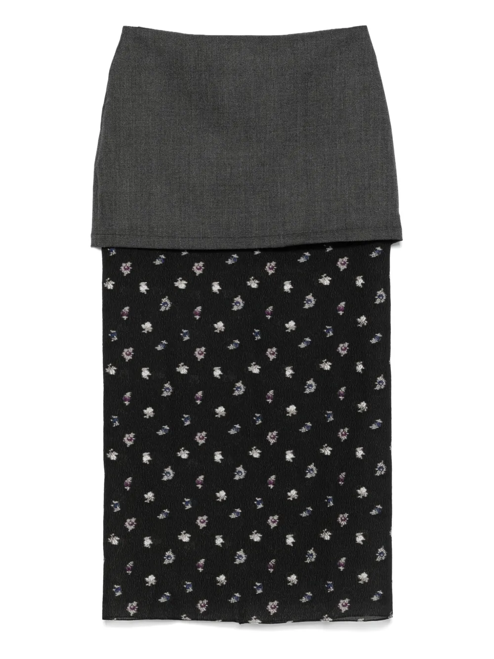 RACIL Demi layered maxi skirt | Black | Image 1