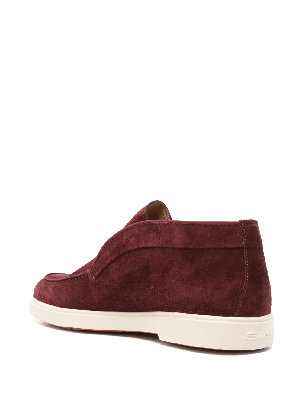 Santoni suede ankle boots Red