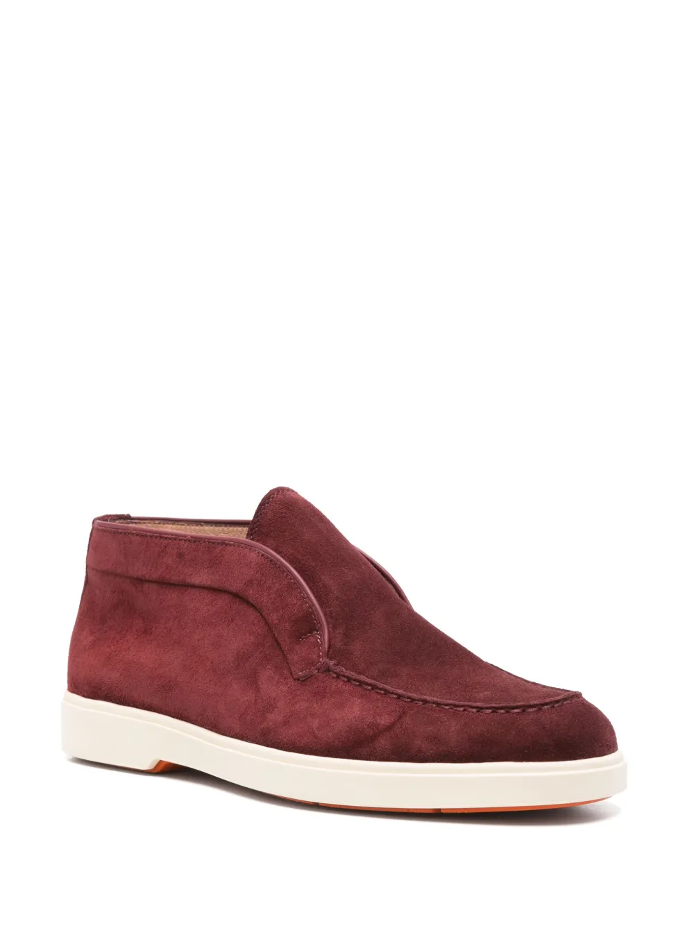 Santoni suede ankle boots Red
