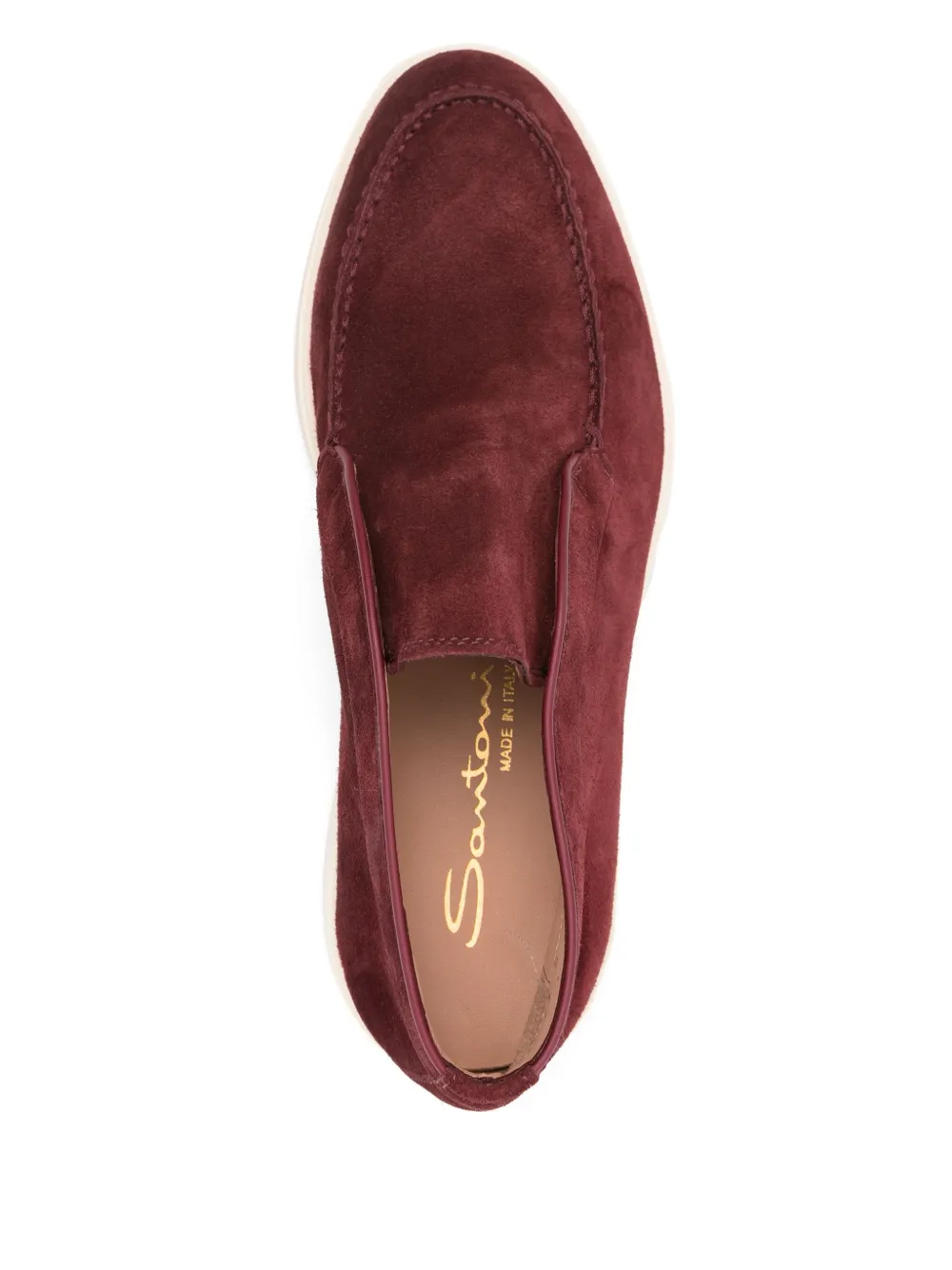 Santoni suede ankle boots Red