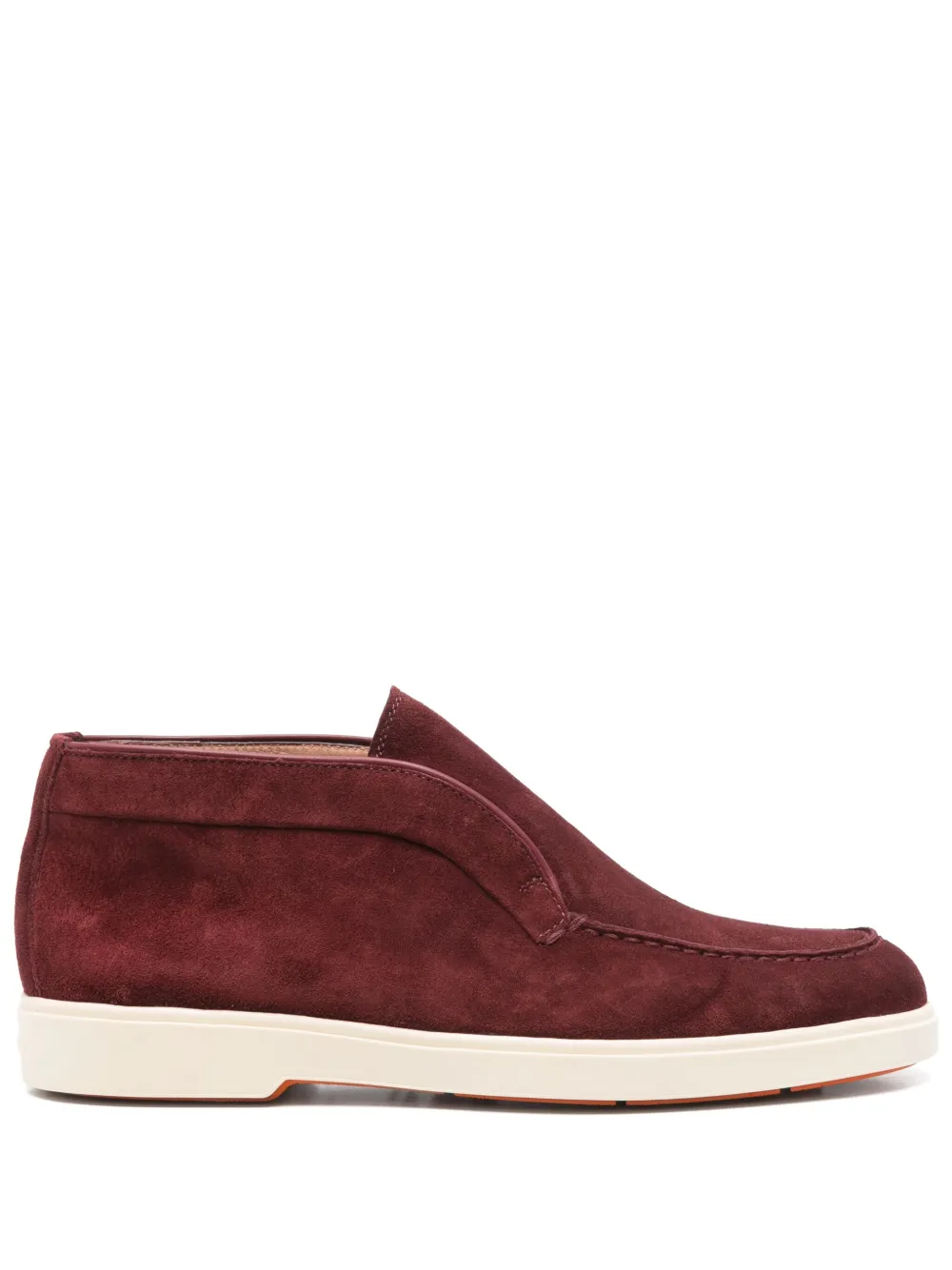 Santoni suede ankle boots Red
