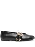 Stuart Weitzman double-buckle ballet flats - Black