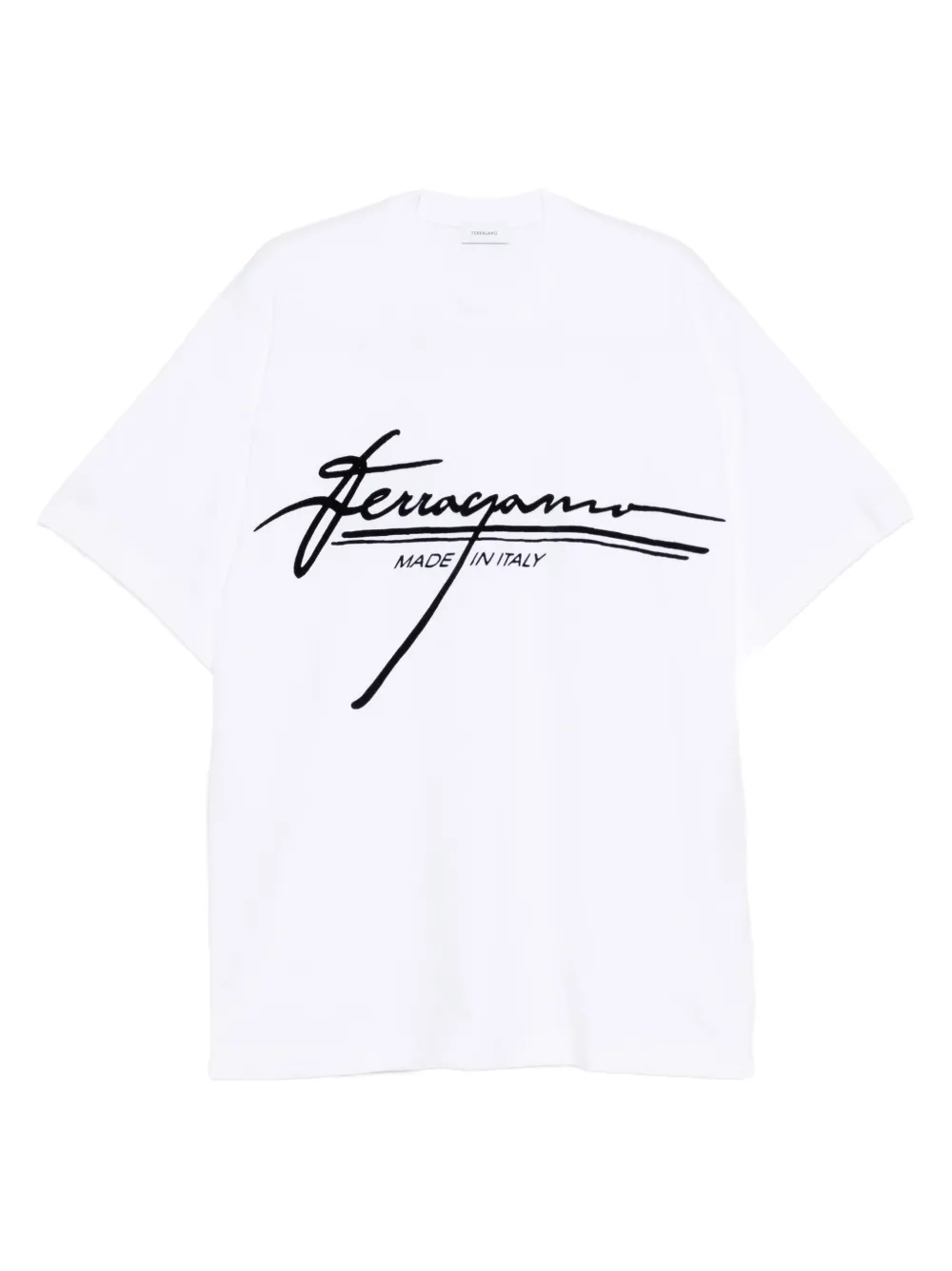 Ferragamo signature-logo T-shirt - ホワイト Ferragamo signature-logo T-shirt - ホワイト