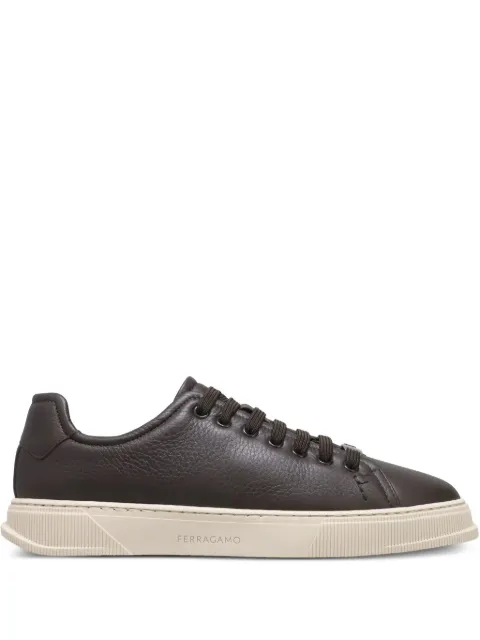 Ferragamo leather lace-up sneakers