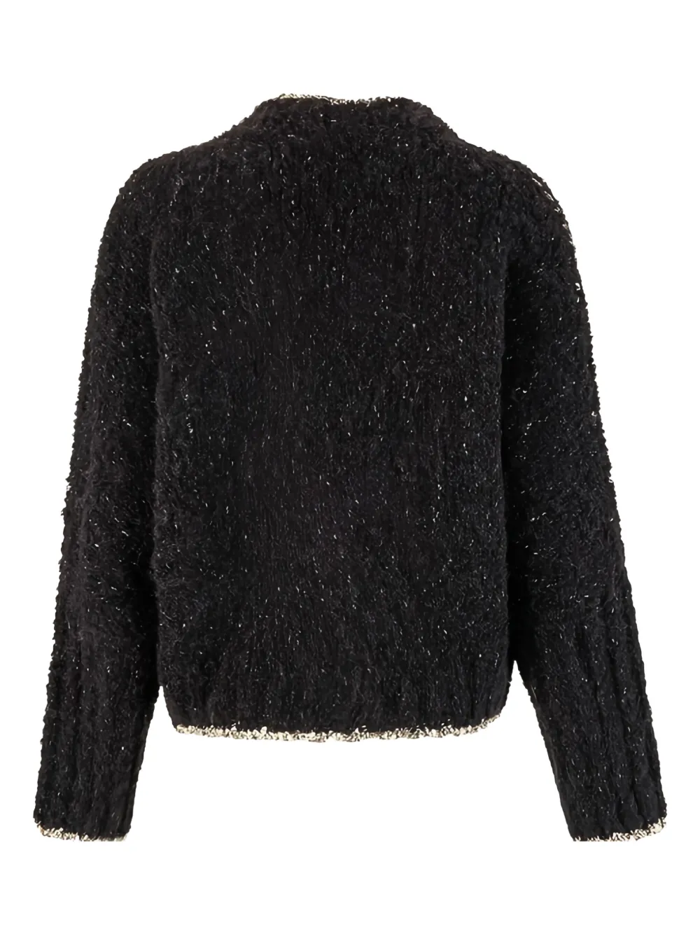 D.Exterior Vest met argyle-patroon en knoop Zwart