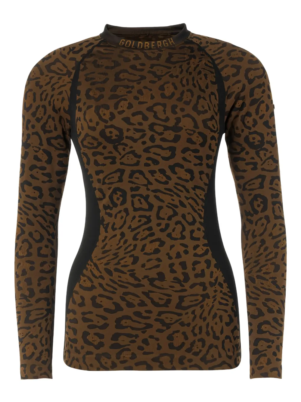 Goldbergh Top Jaguar con scollo rotondo - Marrone