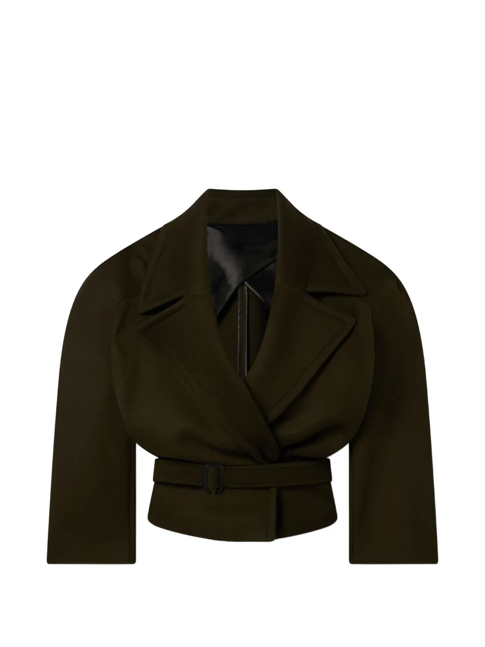 Stella McCartney cropped belted jacket - Verde