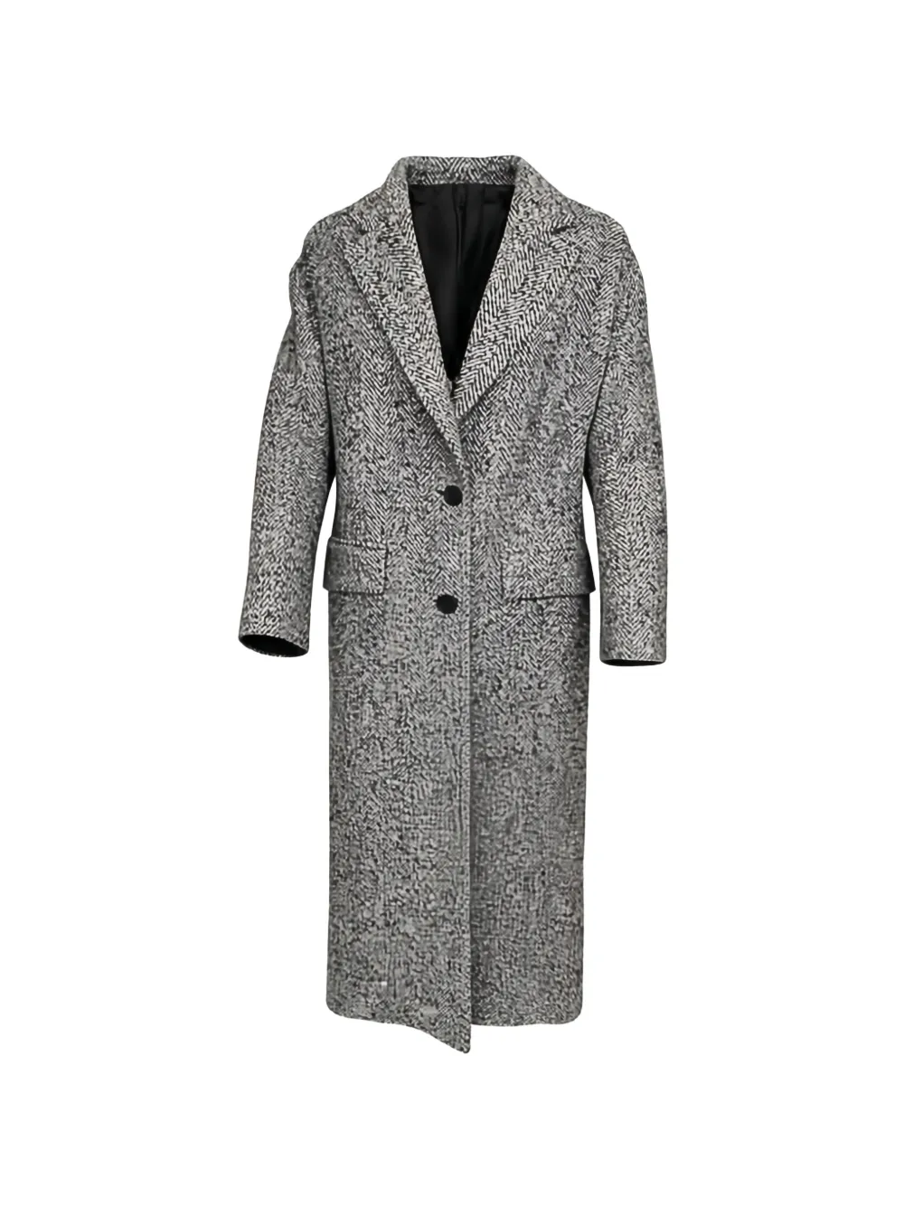 Tagliatore Carine herringbone button coat - Grigio