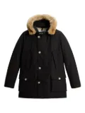 Woolrich fur-trimmed hooded coat - Black