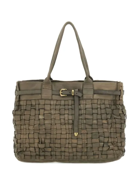 Campomaggi woven buckle satchel
