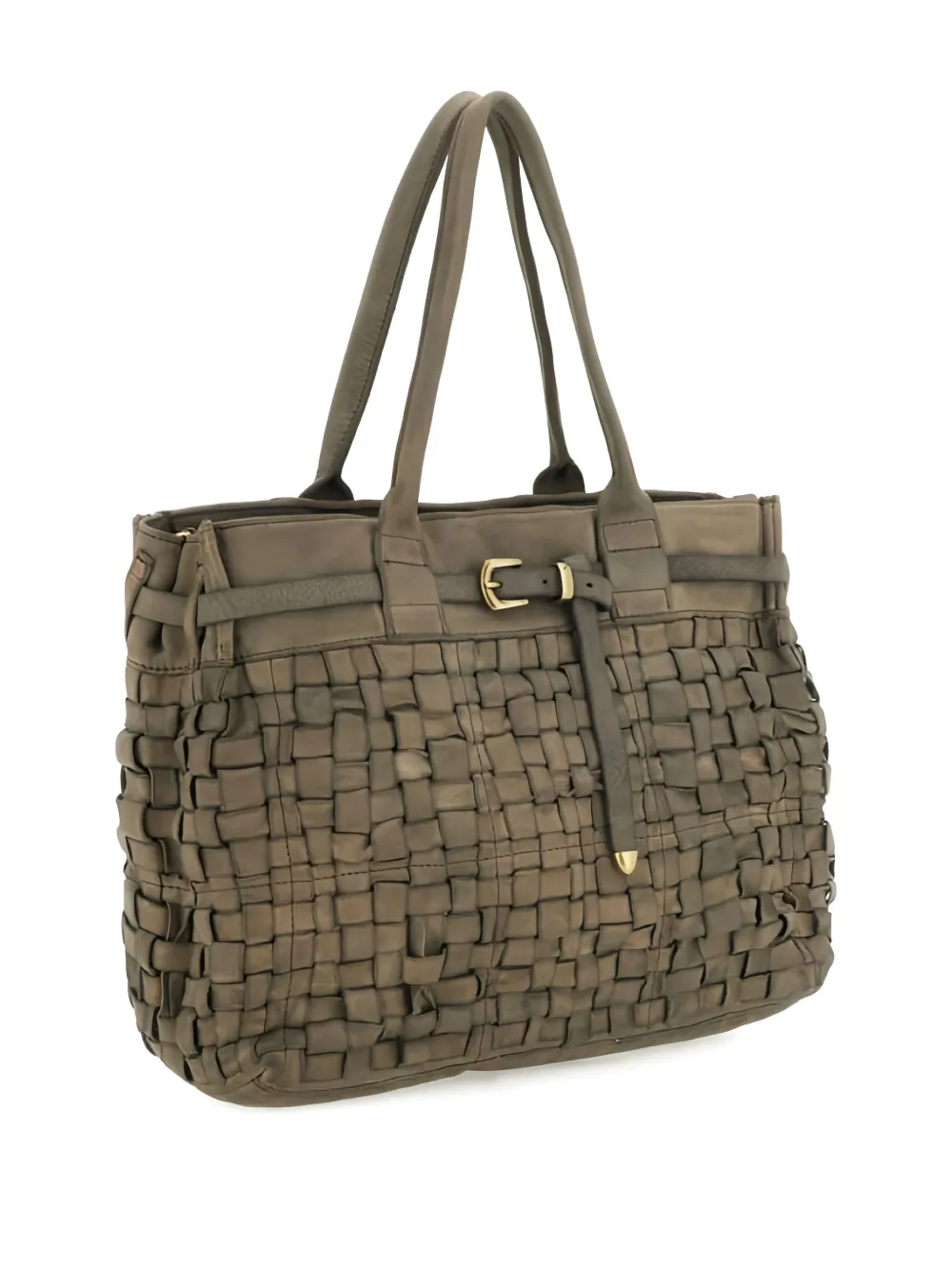Campomaggi woven buckle satchel - Grijs