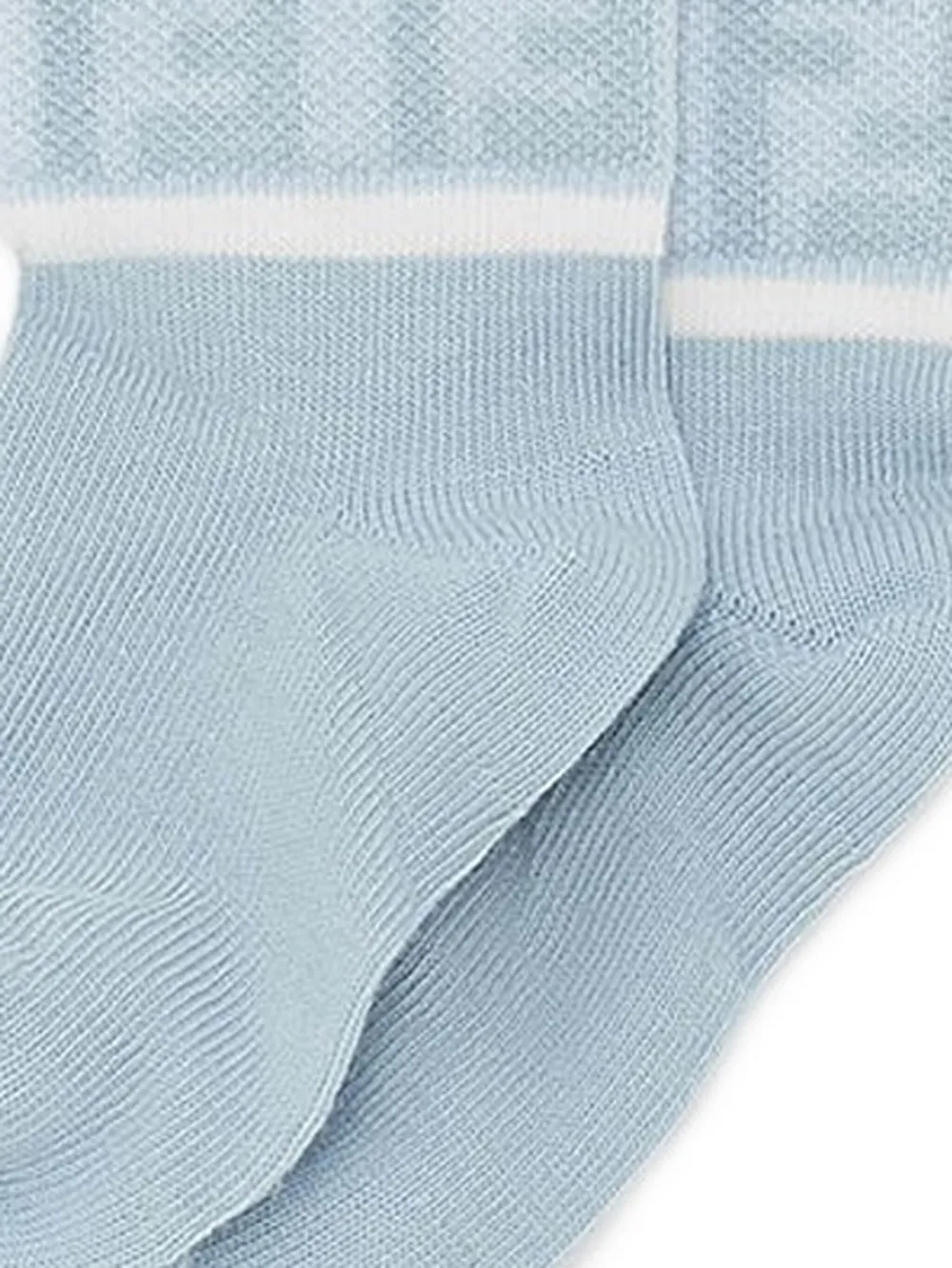 Fendi Kids Vijf paar enkelsokken met logoband - Beige