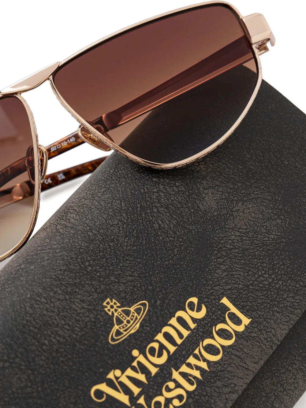 Vivienne Westwood Zonnebril met geometrisch montuur Goud