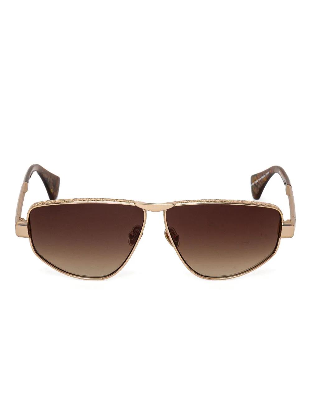 Vivienne Westwood Zonnebril met geometrisch montuur Goud