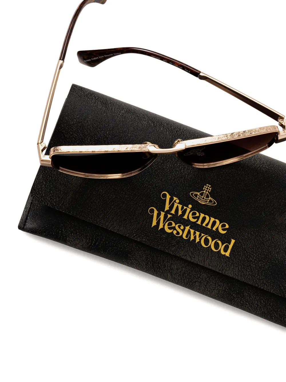 Vivienne Westwood Zonnebril met geometrisch montuur Goud