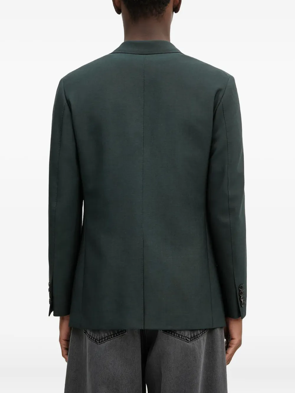 WACKO MARIA Blazer met gekerfde revers en twee knopen Groen