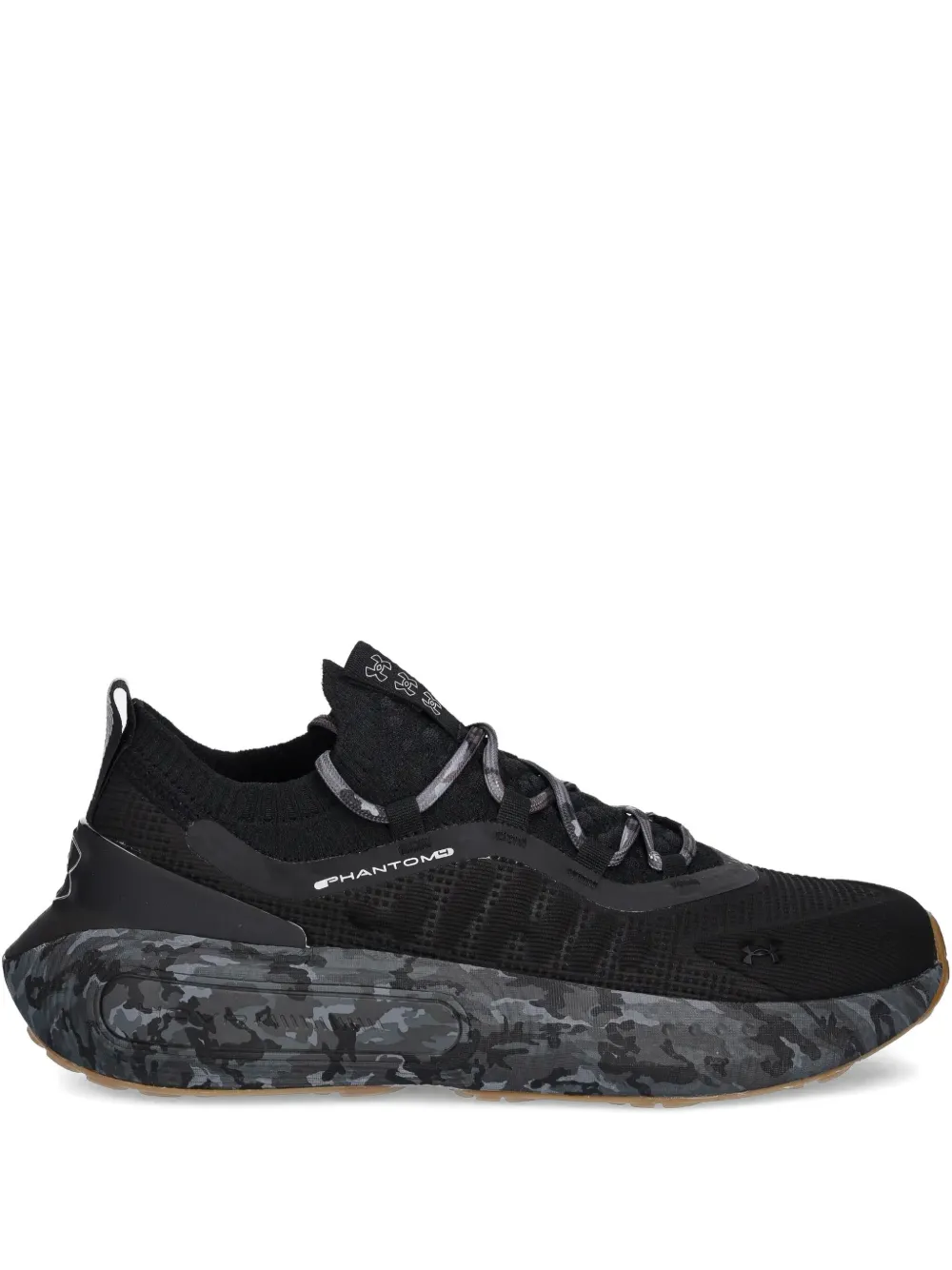 Under Armour Phantom 4 camouflage performance sneakers | Black | Image 1