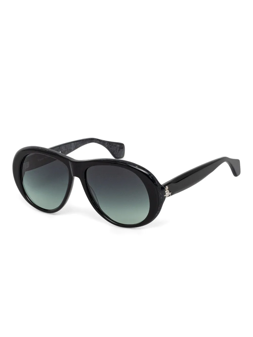 Vivienne Westwood orb-embellished round-frame sunglasses - Zwart