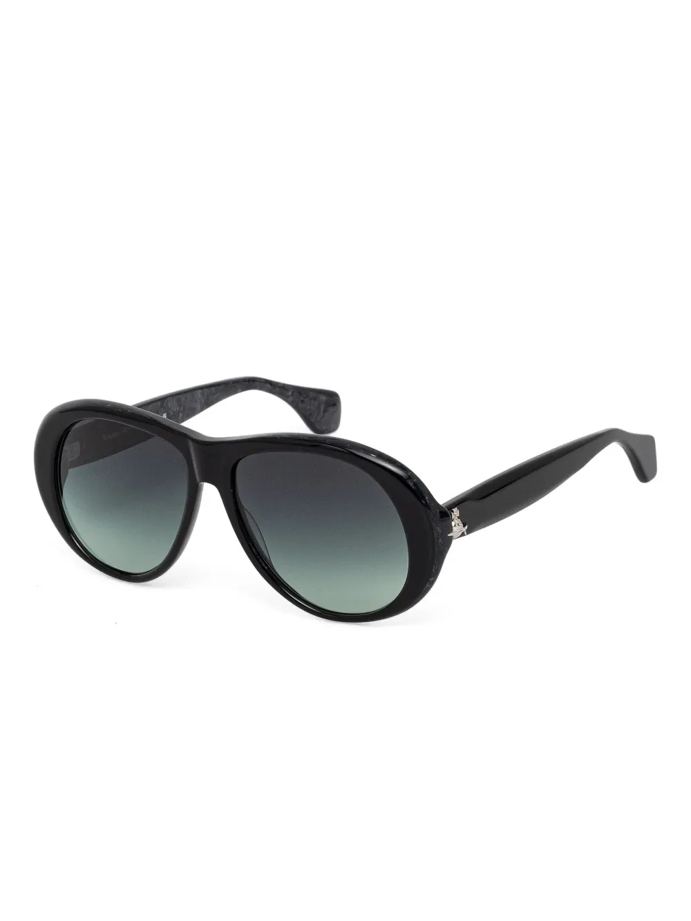 Vivienne Westwood Zonnebril met rond montuur en Orb-logo Zwart