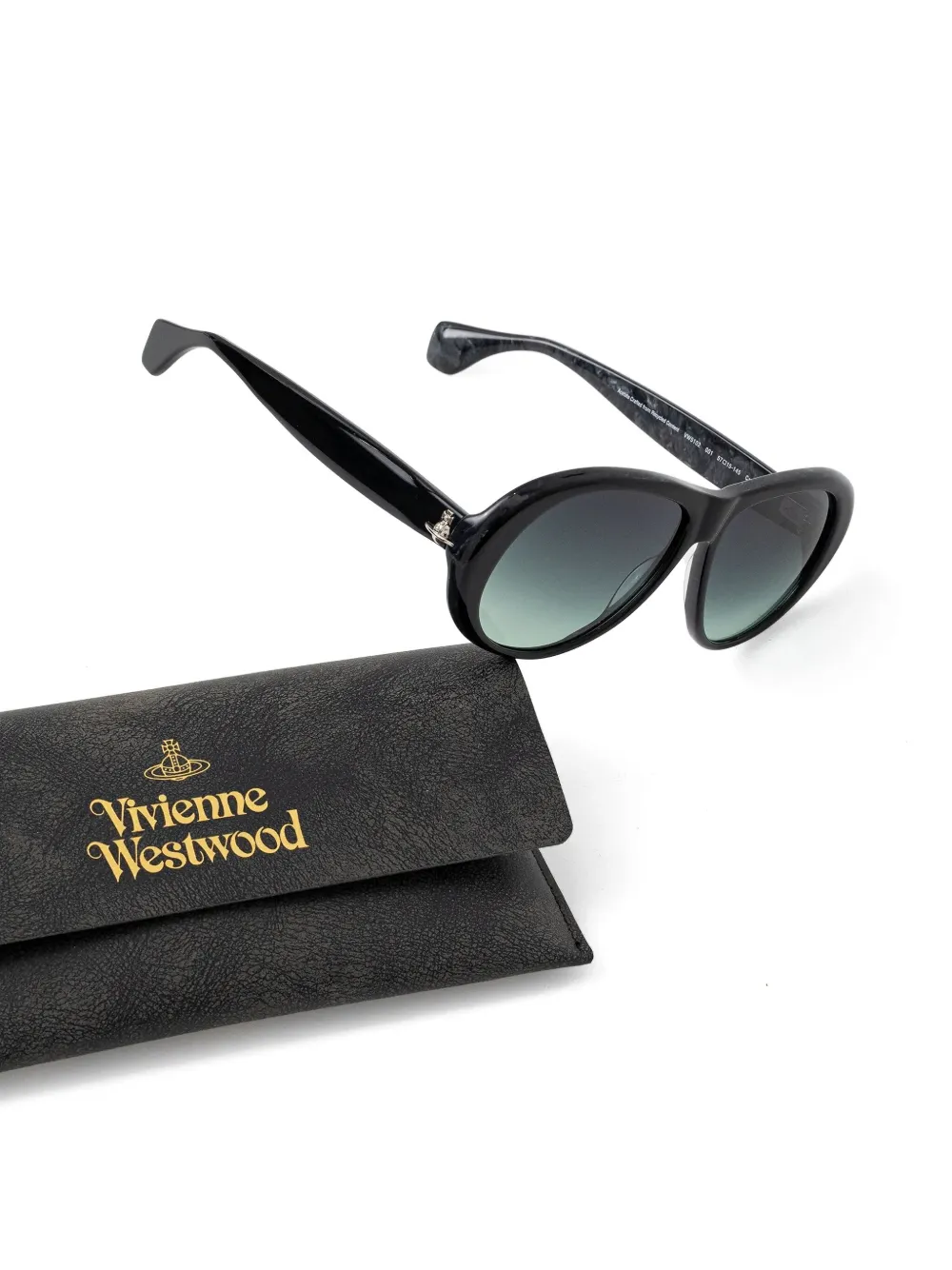 Vivienne Westwood Zonnebril met rond montuur en Orb-logo Zwart