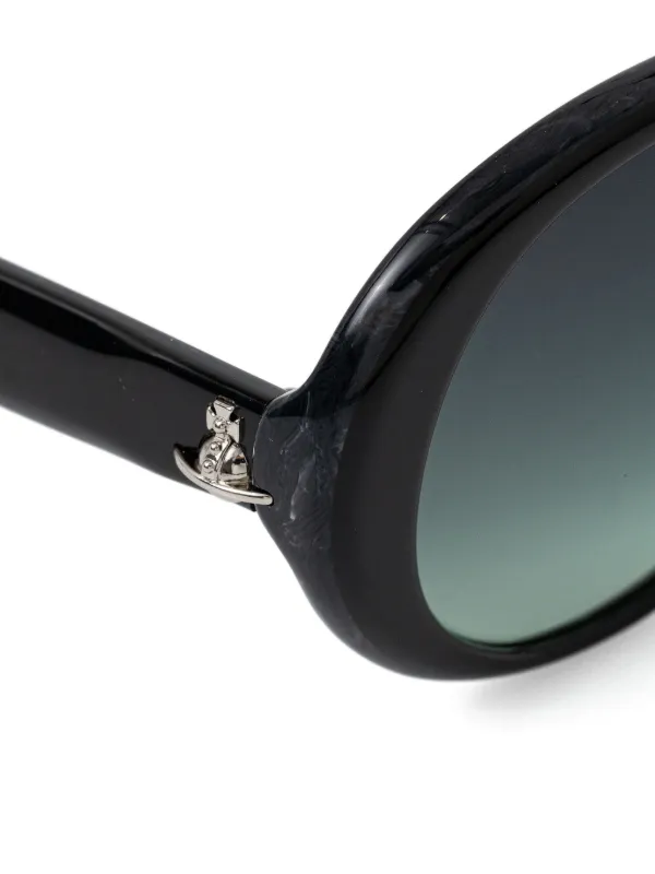 小物 Vivienne Westwood Sunglasses Orb Logo Vivienne Westwood orb-embellished round-frame Sunglasses | Black