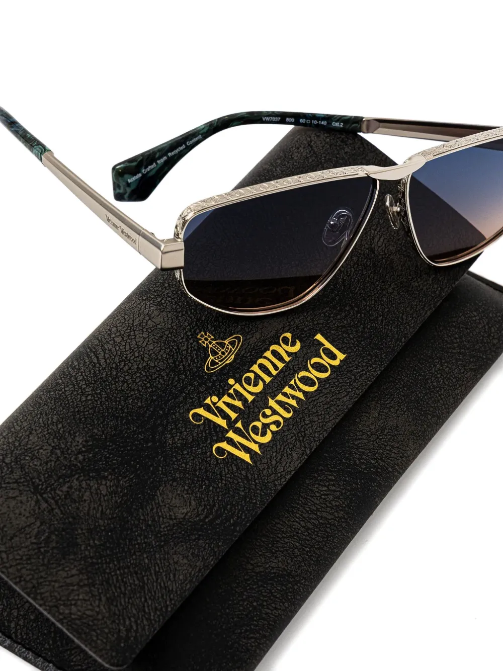 Vivienne Westwood Zonnebril met geometrisch montuur Zilver