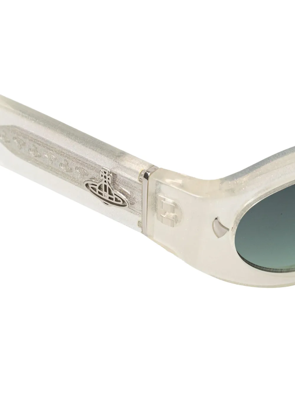 Vivienne Westwood orb-embellished cat-eye frame sunglasses Beige