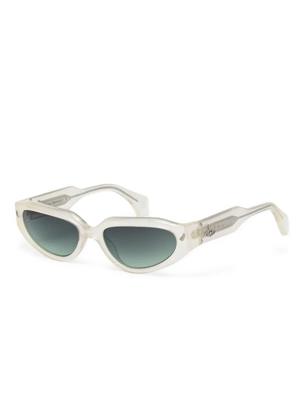 Vivienne Westwood orb-embellished cat-eye frame sunglasses Beige