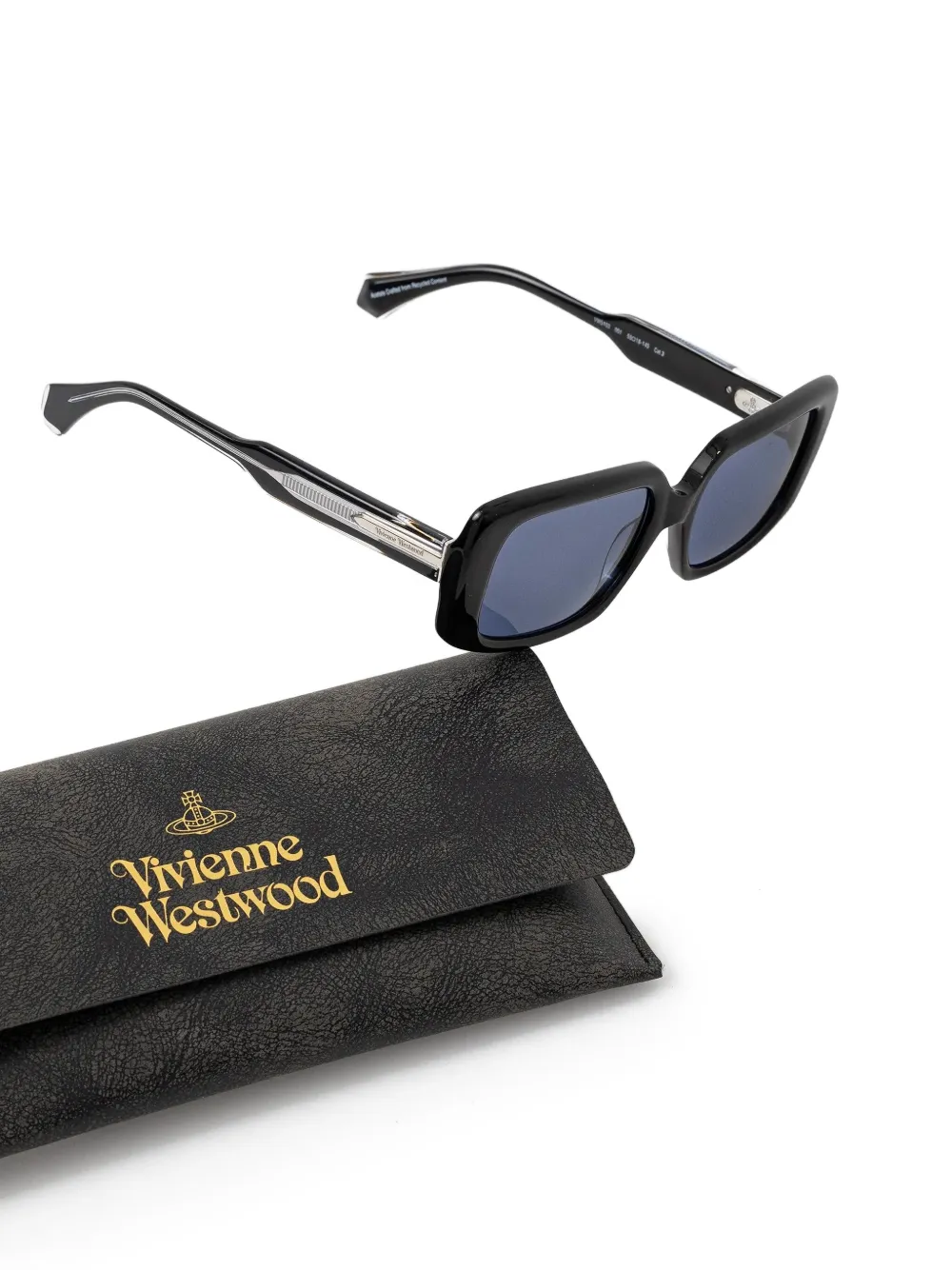 Vivienne Westwood Zonnebril met rechthoekig montuur Zwart