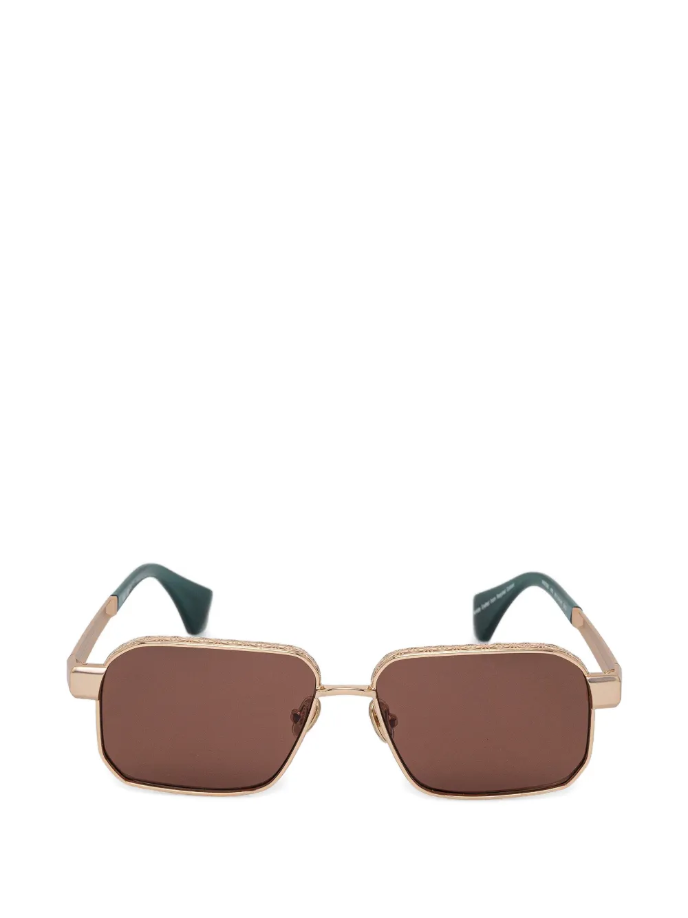 Vivienne Westwood engraved geometric sunglasses - Oro
