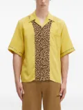 WACKO MARIA leopard-print panel shirt - Yellow