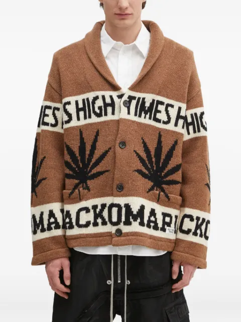 WACKO MARIA intarsia-knit cardigan