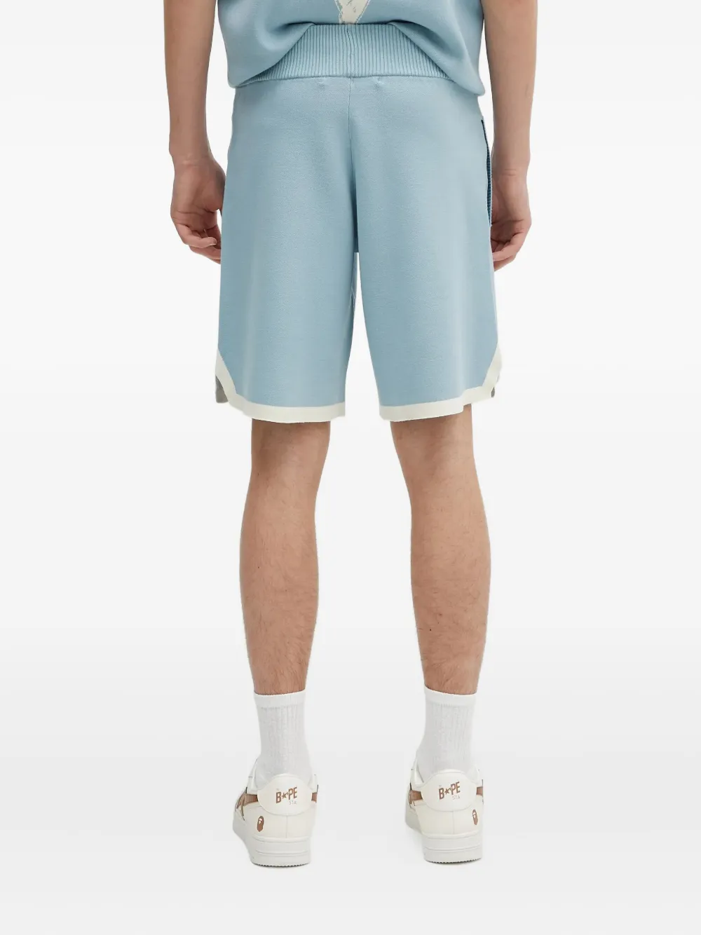 Filling Pieces Shorts met geborduurde bloemen Blauw