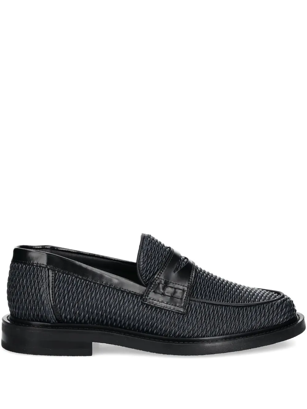 Filling Pieces Reed geweven penny loafers Blauw