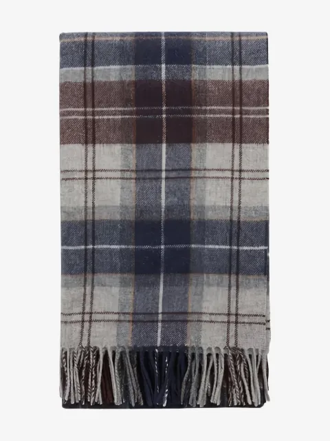 Barbour plaid fringed scarf