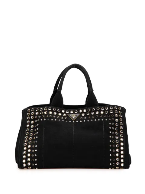 Prada Pre-Owned 2013-2020 Large Denim Canapa Bijoux Tote satchel