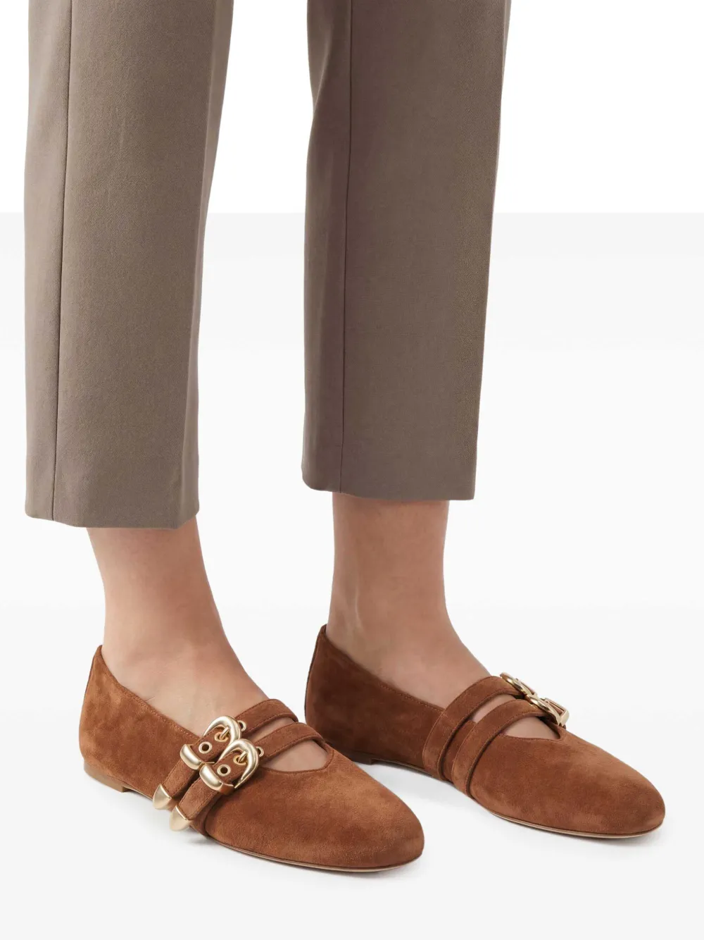  Stuart Weitzman Bailarinas De Piel - Marrón 