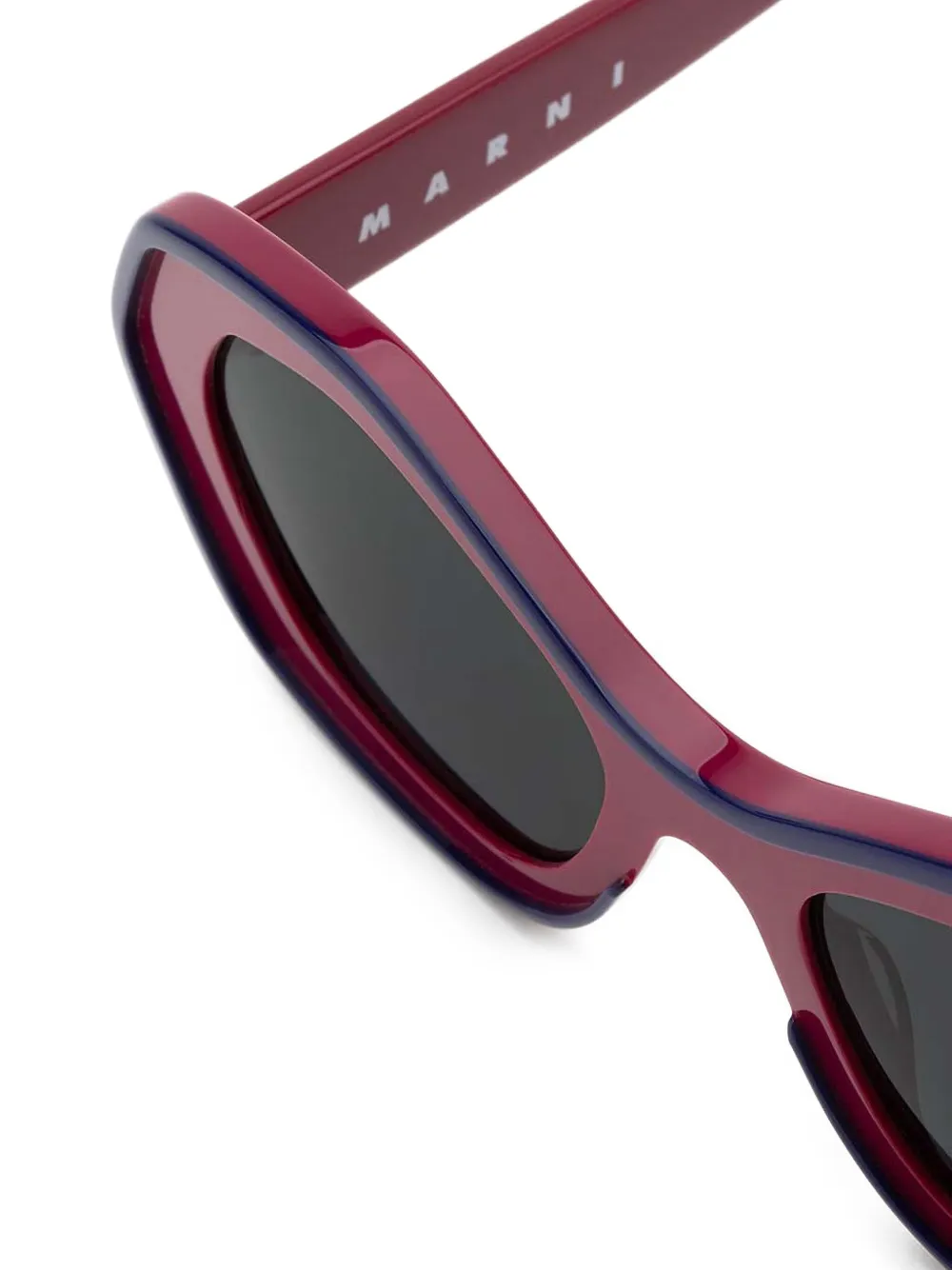 Marni Eyewear Zonnebril met geometrisch montuur Rood